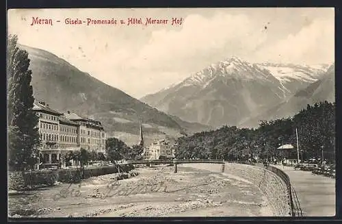 AK Meran, Gisela-Promenade und Hotel Meraner Hof