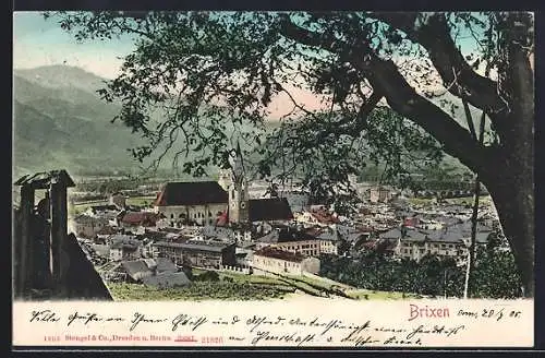 AK Brixen, Teilansicht mit Kirche