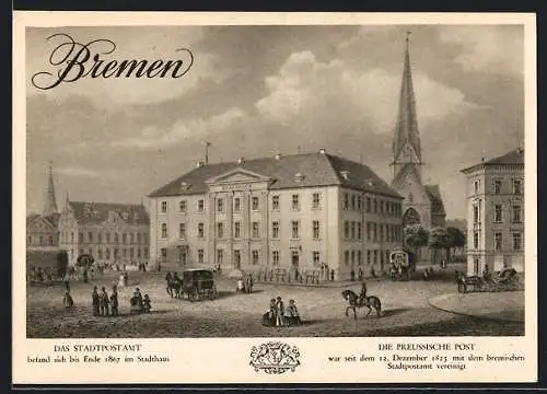 AK Bremen, Briefmarken-Werbeschau für das WHW 1937, Stadthaus, Ganzsache