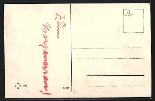 Künstler-AK Mann verlässt das Haus um sich mit einer anderen Frau zu treffen, Halt gegen das Licht