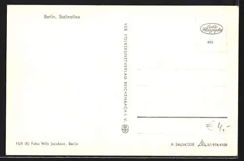 AK Berlin, Blick in die Stalinallee