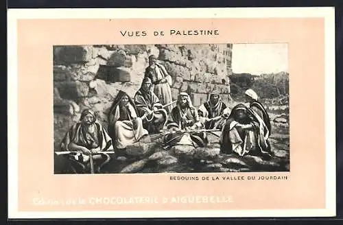 AK Beduinen aus Palästina mit Gewehren an einer Mauer
