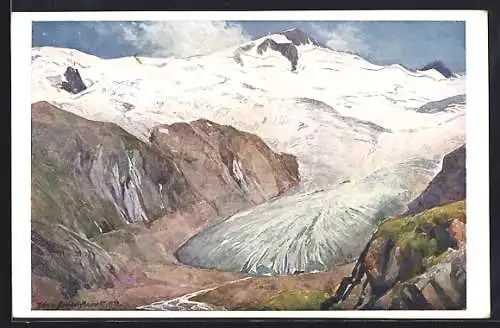 Künstler-AK Edo v. Handel-Mazzetti: Schwarzenstein und Schwarzensteinkees