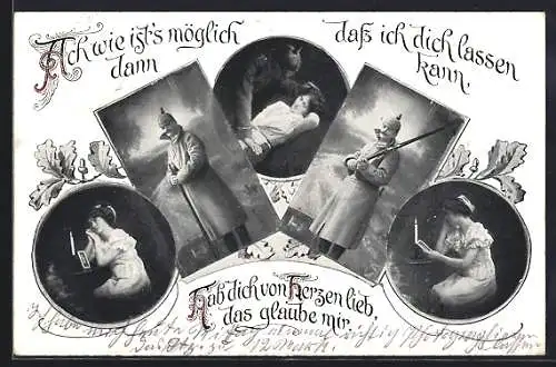 AK Soldat und die Liebste denken aneinander