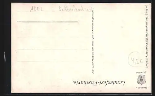 AK Erinnerung an die Silberhochzeitsfeier des württembergischen Königspaares 1911
