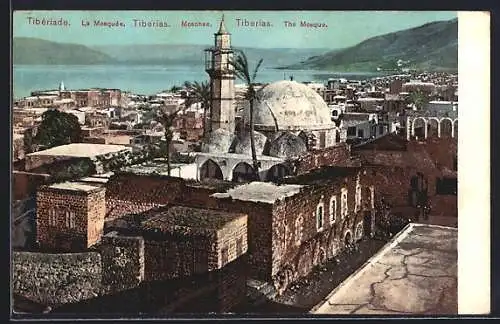 AK Tiberias, Moschee aus der Vogelschau