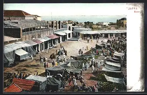 AK Jaffa, Bazar aus der Vogelschau