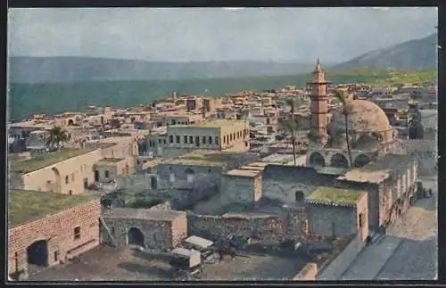 AK Tiberias, Blick auf die Stadt am See Genezareth