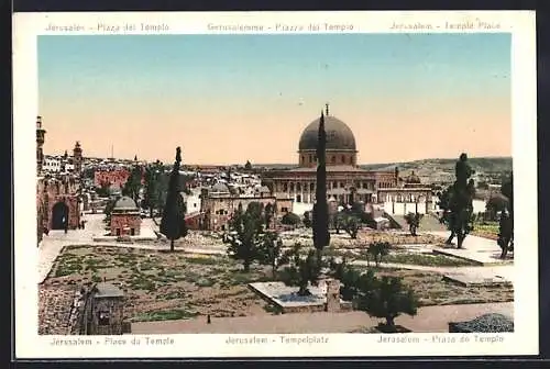 AK Jerusalem, Blick auf den Tempelplatz