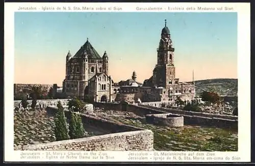 AK Jerusalem, St. Marienkirche auf dem Zion