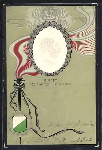 AK König Albert von Sachsen, gestorben am 19. Juni 1902