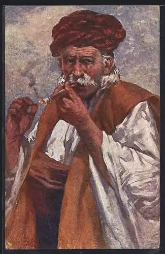 Künstler-AK Bosnischer Bauer