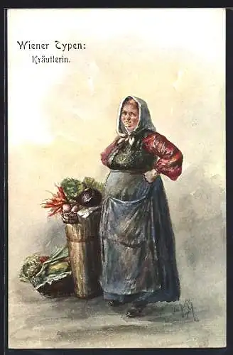 AK Wiener Typen, Kräutlerin mit ihren Kräutern