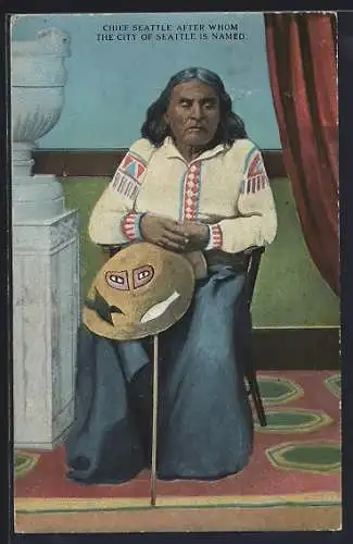 AK Chief Seattle After whom the City of Seattle is named, Indianer