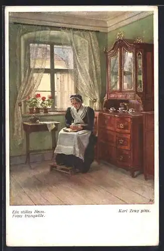 Künstler-AK Carl Zewy: Ein stilles Heim