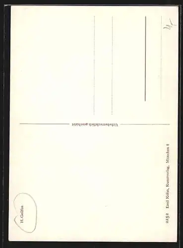 Künstler-AK Heinz Geilfus: Mann leimt Herzen in seiner Werkstatt