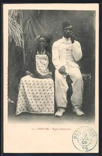 AK Nossi-Bé, Types Anjouanais, afrikanische Volkstypen