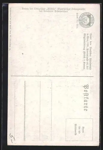 Künstler-AK Karl Friedrich Gsur, Deutscher Schulverein Nr.92: Sah ein Knab ein Röslein stehn