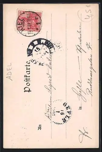 AK Porträts Mitglieder d. Hohenzollerndynastie, Germania mit Schwert