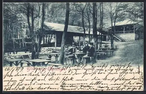 AK Anningerhaus, Motiv aus dem Biergarten