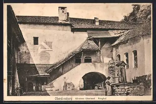 AK Oberdrauburg /Kärntner Oberland, Partie im Burghof