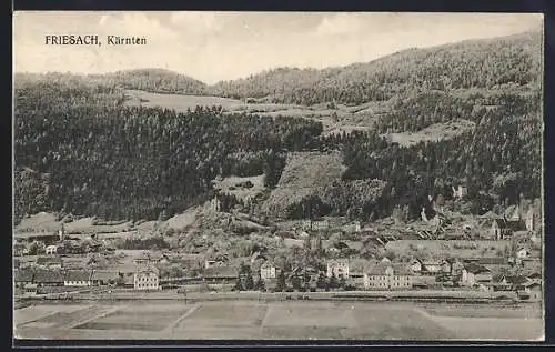 AK Friesach /Kärnten, Ortsansicht aus der Vogelschau
