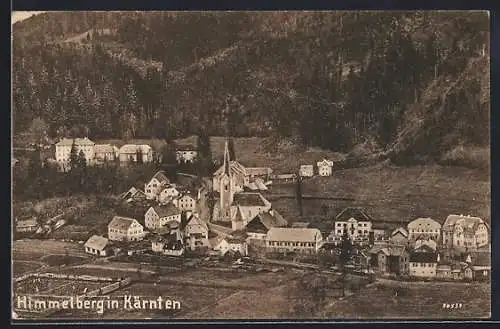 AK Himmelberg, Blick in den Ort mit Kirche