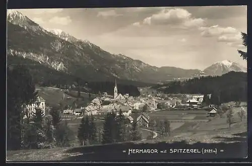 AK Hermagor, Gesamtansicht mit Spitzegel