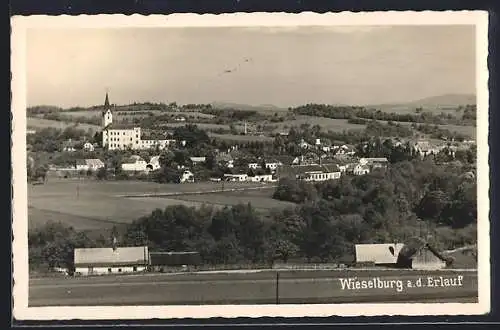 AK Wieselburg a. d. Erlauf, Ortsansicht vom Berghang aus