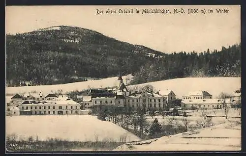 AK Mönichkirchen, der obere Ortsteil im Winter
