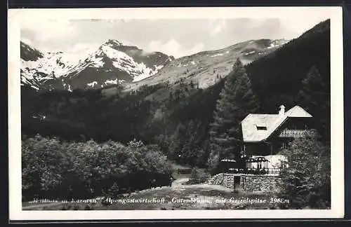 AK Mallnitz, Gutenbrunn im Mallnitztal mit der Geiselspitze