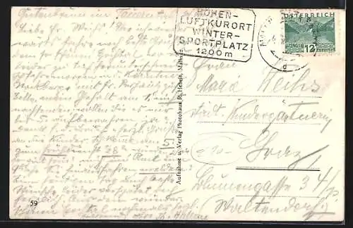 AK Mallnitz, Gutenbrunn im Mallnitztal mit der Geiselspitze
