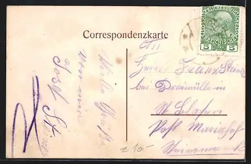 AK Glödnitz, Ortschaft mit Kirche, Berge im Hintergrund