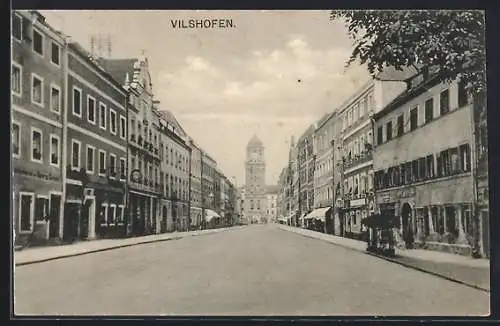 AK Vilshofen, Ortsansicht mit Marktstrasse