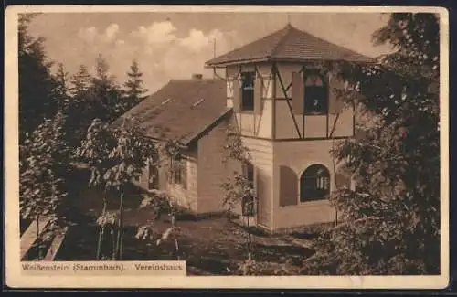 AK Weissenstein / Stammbach, Vereinshaus in der Teilansicht