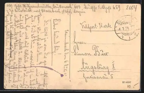 AK Weissenstein / Stammbach, Vereinshaus in der Teilansicht