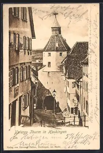 AK Hechingen, Blick auf den unteren Thurm