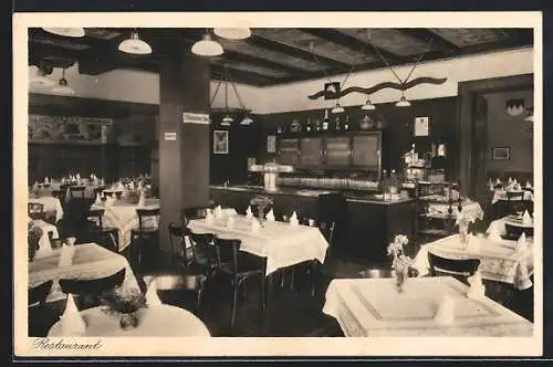 AK Frankfurt a. M., Restaurant Seeber, Inh. Gg. Seeber, Innenansicht