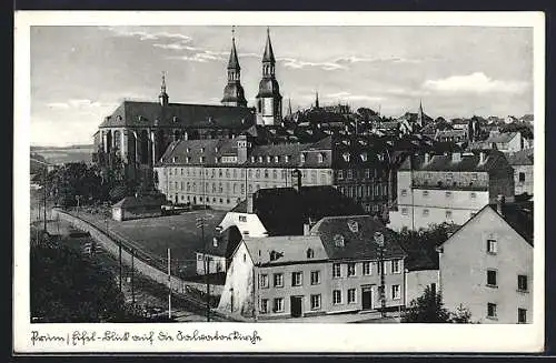 AK Prüm /Eifel, Blick auf die Salvatorkirche