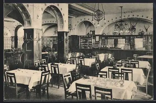 AK Ludwigshafen a. Rhein, Restaurant Bürgerbräu, Inh. Jacob Gerstenmeier, Innenansicht