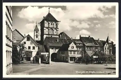 AK Wangen / Allgäu, Lindauer Vorstadt mit Tor
