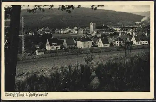 AK Waldfischbach i. Pfölzerwald, Ortsansicht mit Hügel