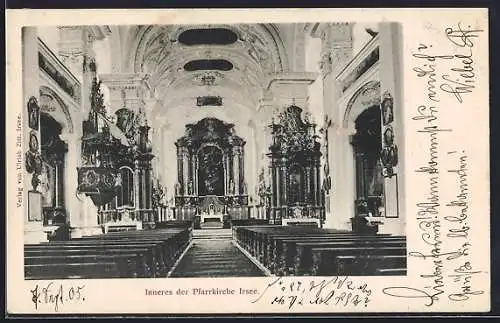 AK Irsee, Innenansicht der Pfarrkirche