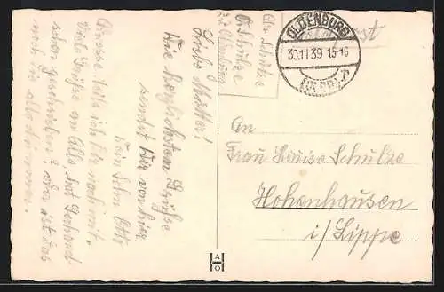 AK Oldenburg / O., Partie am Postamt