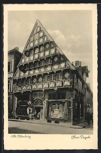AK Alt Oldenburg, Haus Degode mit Geschäft