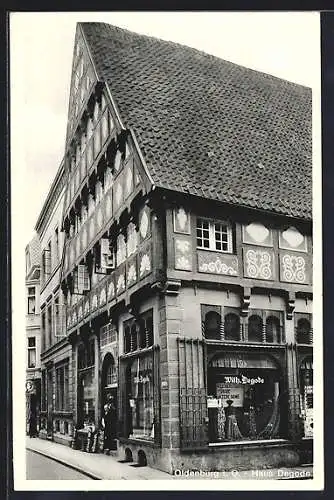 AK Oldenburg i. O., Haus Degode mit Geschäft