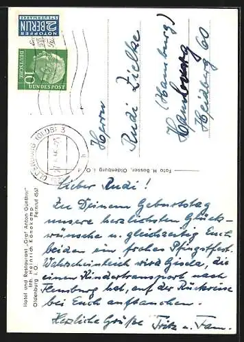 AK Oldenburg / O., Hotel Graf Anton Günther