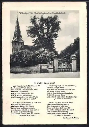 AK Oldenburg / O., Gertrudenkapelle u. Friedhofslinde