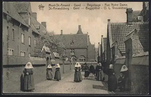 AK Mont-St.-Amand /Gand, Béguinage, Rue Notre Dame, Strassenpartie