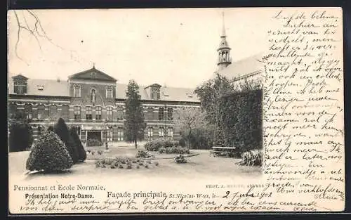 AK St. Nicolas-Waes, Présentation Notre-Dame, Pensionnat et Ecole Normale, Facade principale